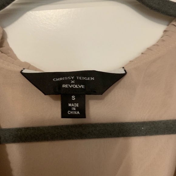 Last chance!! Chrissy Teigen X Revolve tan dress - Picture 7 of 7